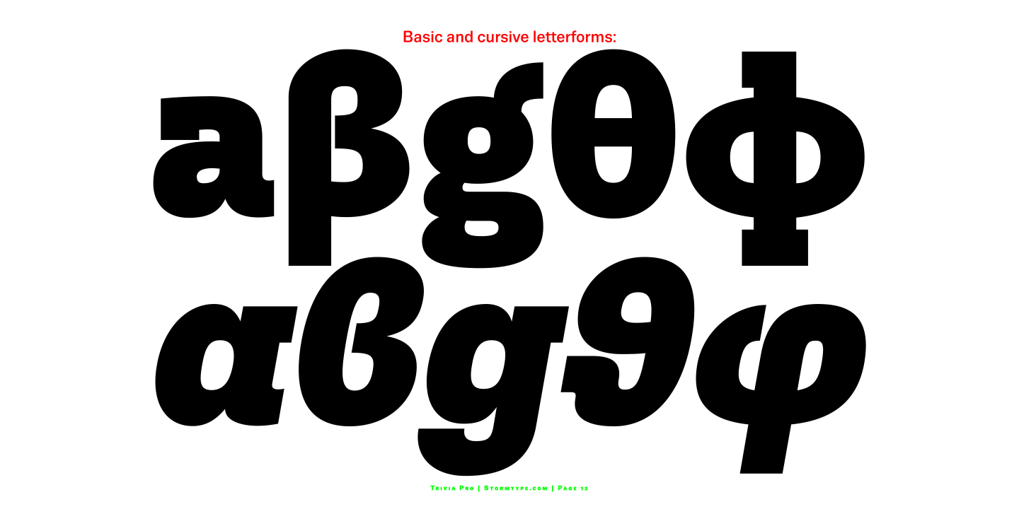 Пример шрифта Trivia Slab Black Italic